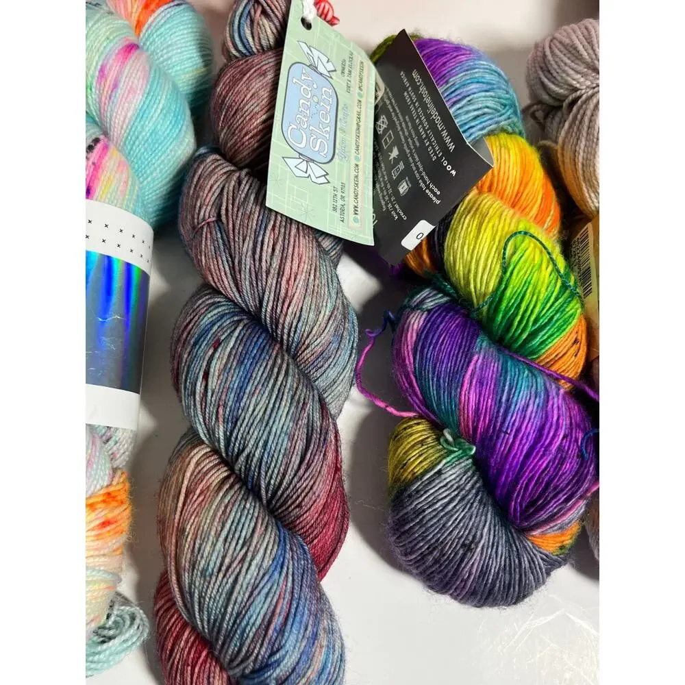 Lot of 10 Sock Yarns Noro Madelinetosh Schoppel Wolle Indie Wool Hand Dyed